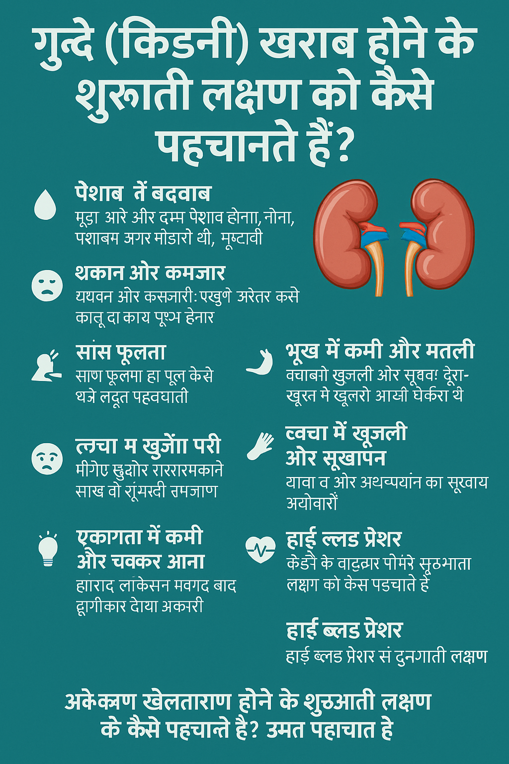 गुर्दे (किडनी) खराब होने के शुरुआती लक्षण और पूरी जानकारी